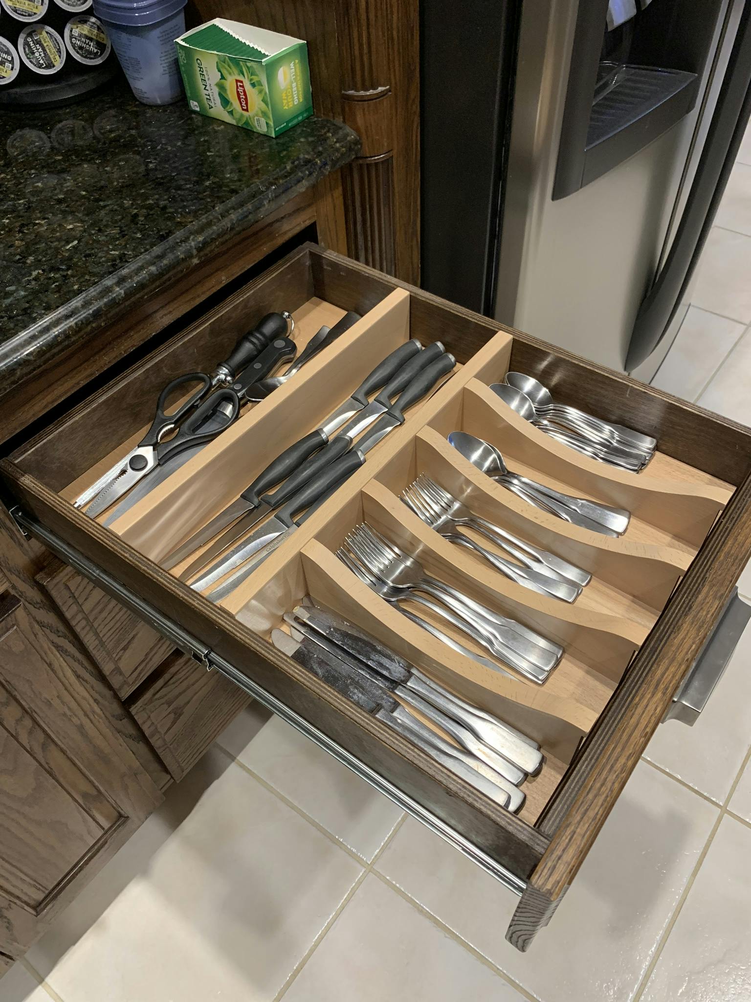 Custom sized Silverware organizers Drawer